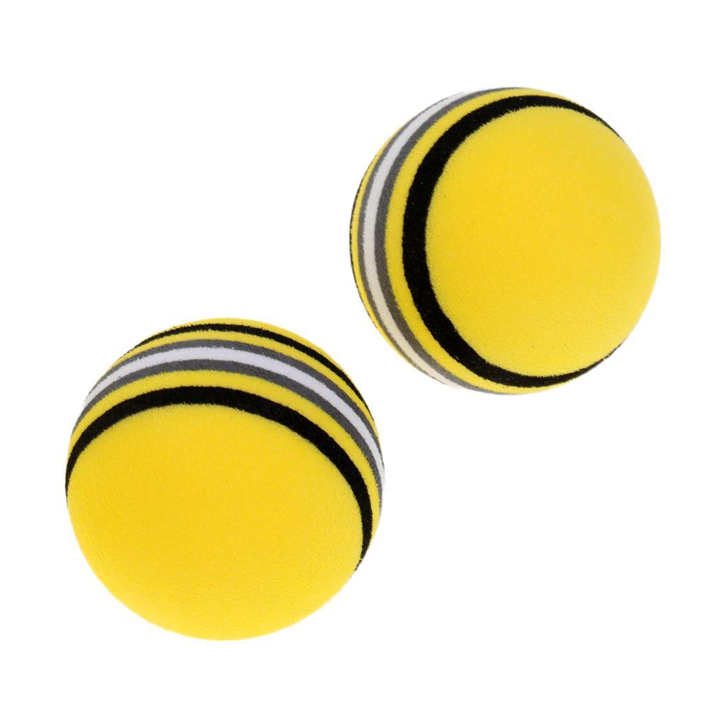 2-4pack 10 Pieces EVA Foam Sponge Golf Balls for Swing Practice Training Yellow