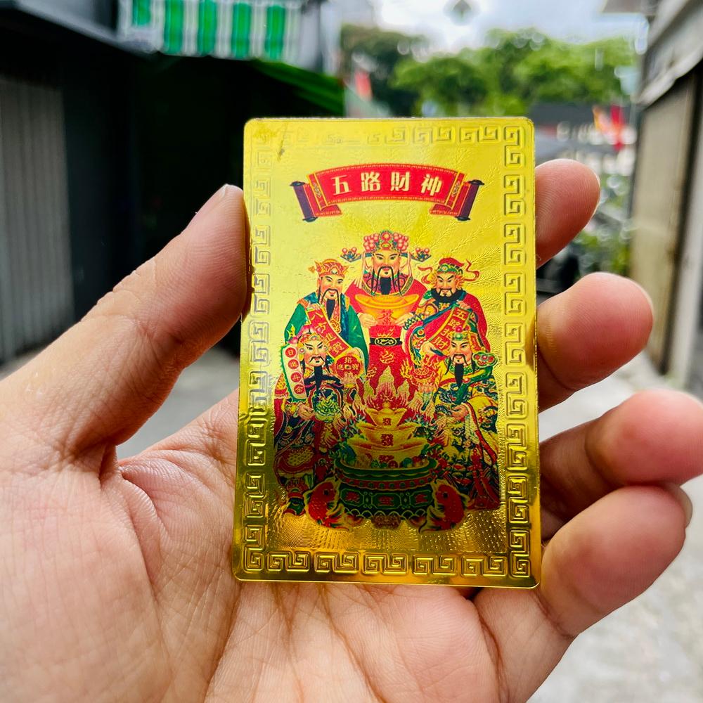 Kim Bài Ngũ Lộ Thần Tài Plastic