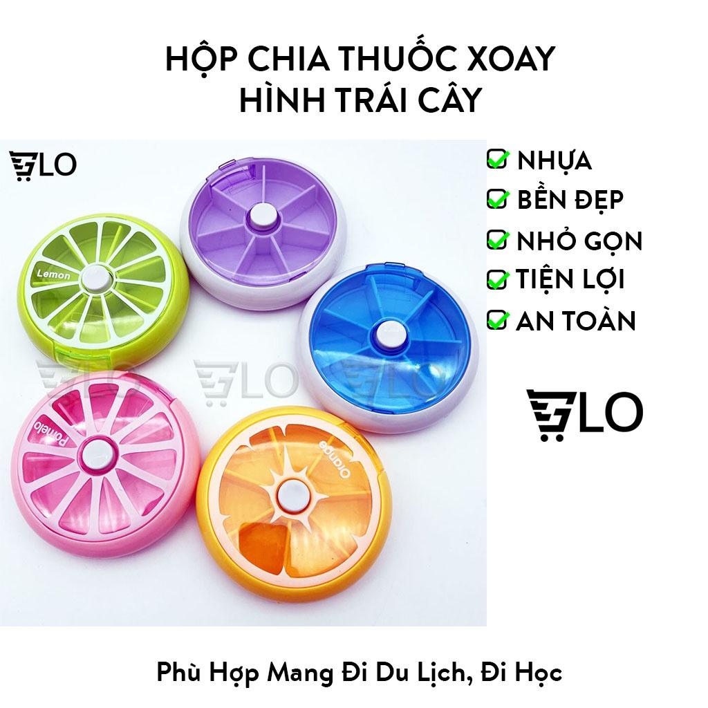 Hộp Chia Thuốc Thiết Kế Xoay Hình Trái Cây Xinh Xắn