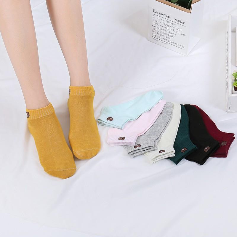 BỘ 10 ĐÔI VỚTẤT VỚ NỮ HỌA TIẾT COTTON NHIỀU MÀU PHONG CÁCH HÀN QUỐC SANG TRỌNG KÈM TÚI ĐỰNG TIỆN LỢI