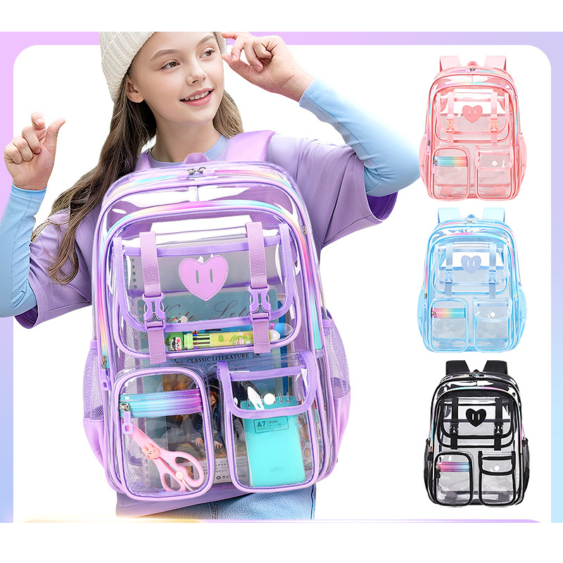 Ba lô trong suốt Ba lô PVC chống thấm nước dành cho cả nam và nữ-HS1324