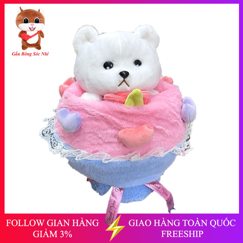 Bó hoa gấu bông Lena Dâu Lotso Thỏ cao cấp tặng người yêu bạn bè