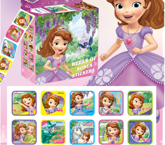 Đồ chơi dính dán - Combo 2 SET CUỘN 200 miếng STICKER CÁC NHÂN VẬT HOẠT HÌNH CHO BÉ