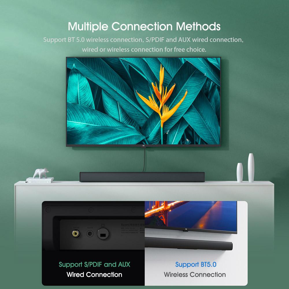 Loa tv redmi bt tv stereo soundbar aux 3.5mm có dây bt5.0 âm thanh không dây nhà hát truyền hình loa truyền hình treo tường 30W 220V Màu sắc: màu đen