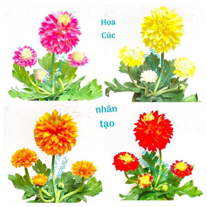 LỌ HOA CÚC NHÂN TẠO ĐỂ BÀN 20CM