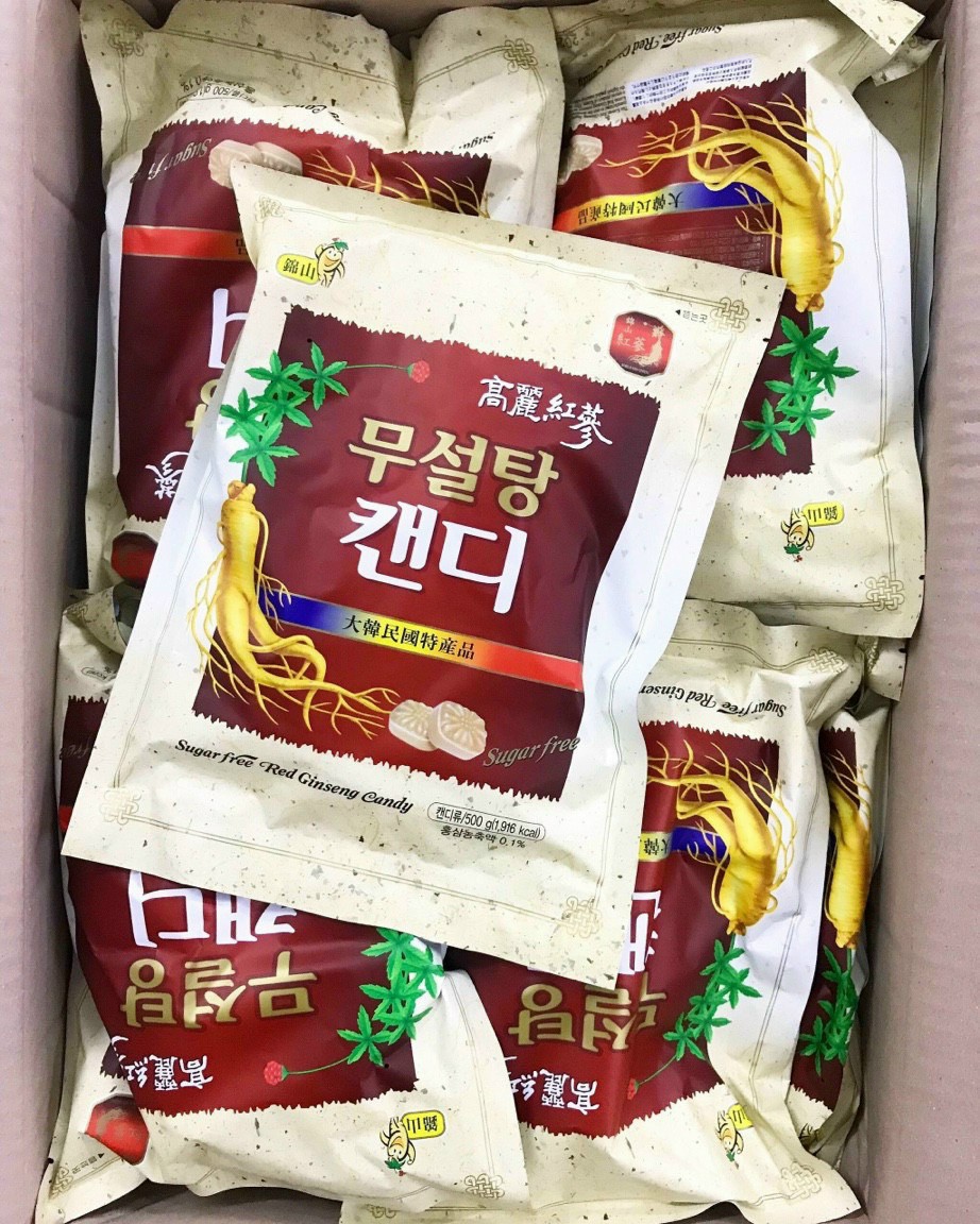 Kẹo Hồng Sâm Không Đường Hàn Quốc Korea Red Ginseng (500g)