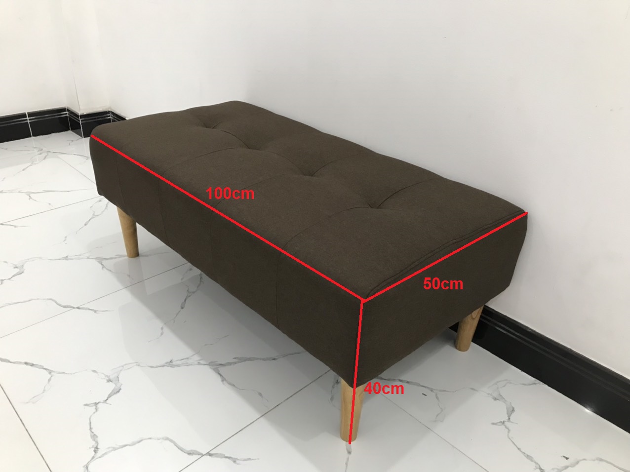 Ghế sofa mini nhỏ gọn nâu đậm nhiều kích cỡ