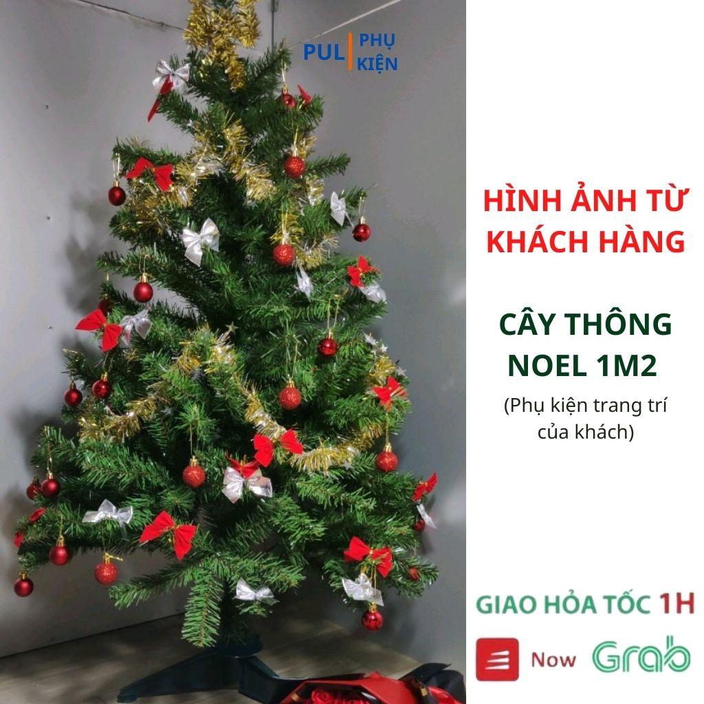 Cây thông noel xanh 1m2 kèm phụ kiện trang trí giáng sinh