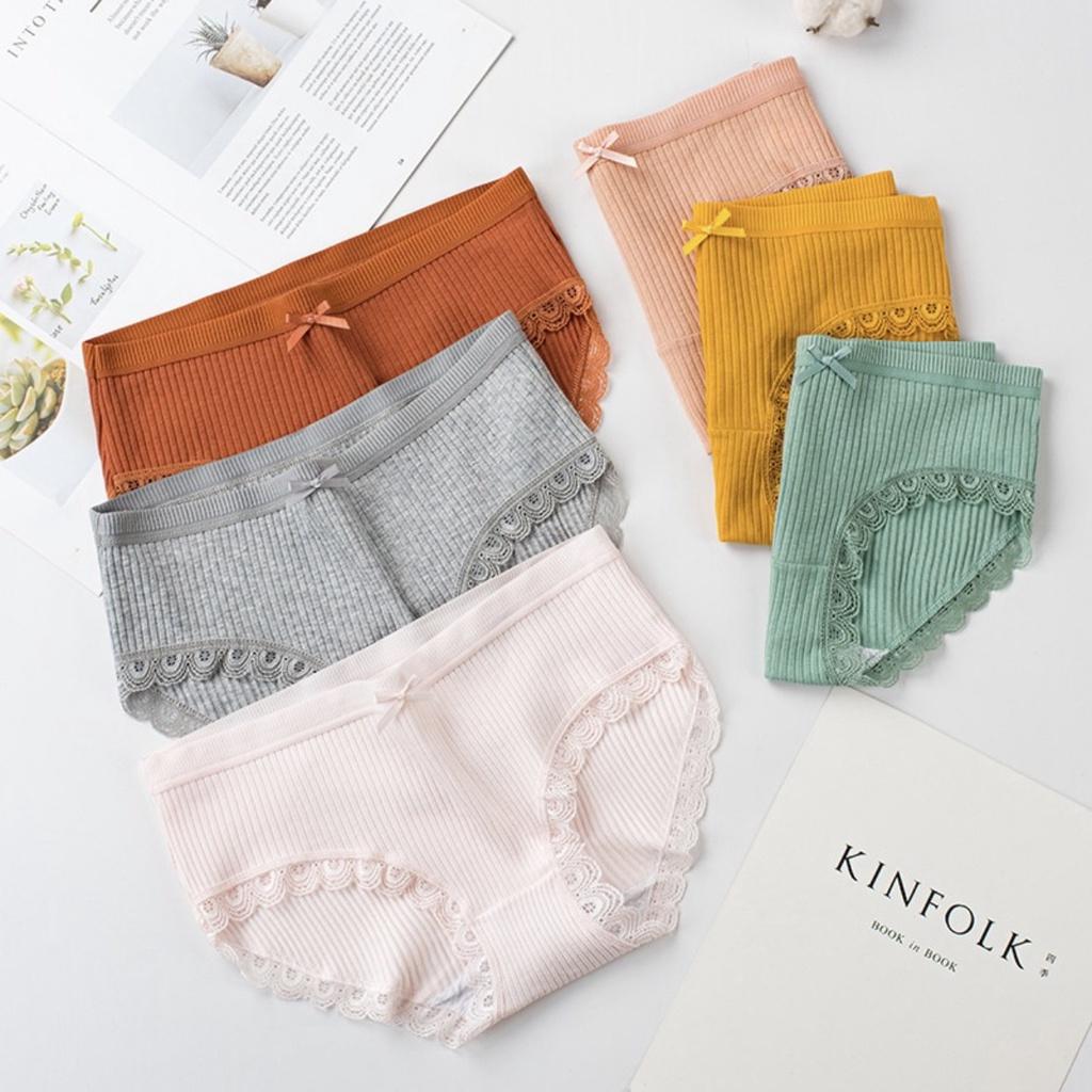 Quần Lót Nữ Cotton Bigsize Viền Ren Kháng Khuẩn D07