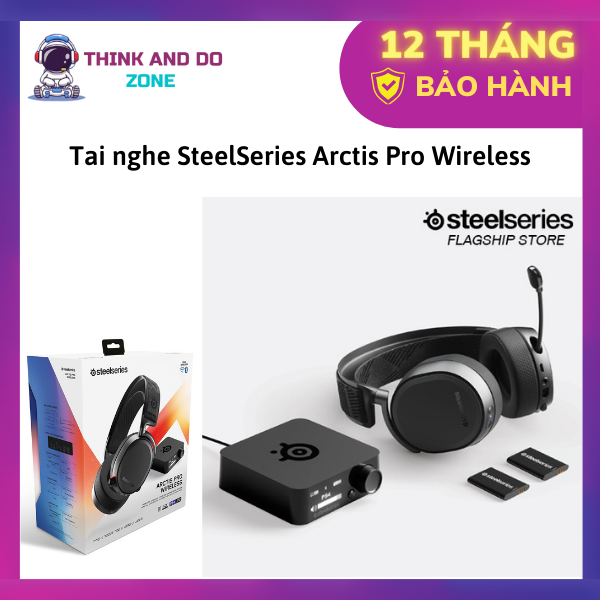 Tai nghe SteelSeries Arctis Pro Wireless - Hàng chính hãng - đen