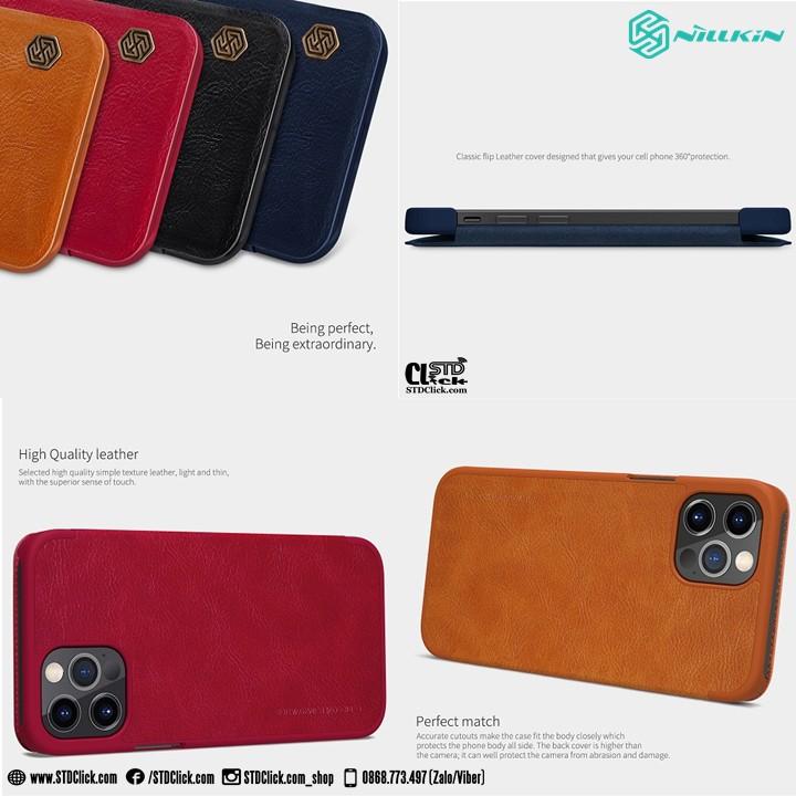 BAO DA DÀNH CHO ĐIỆN THOẠI IPHONE 12 - 12 PRO NILLKIN QIN