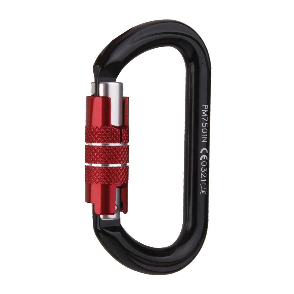 24KN Mountaineering Climbing O Shape Self-locking Aluminum Carabiner