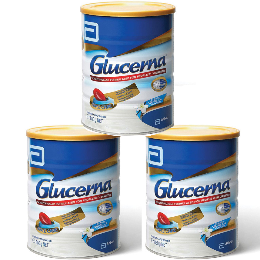 Sữa dành cho người tiểu đường Glucerna Vanilla Abbott Úc Bổ sung đầy đủ dinh dưỡng và cân bằng đường huyết - QuaTangMe Extaste - Combo 3 Hộp