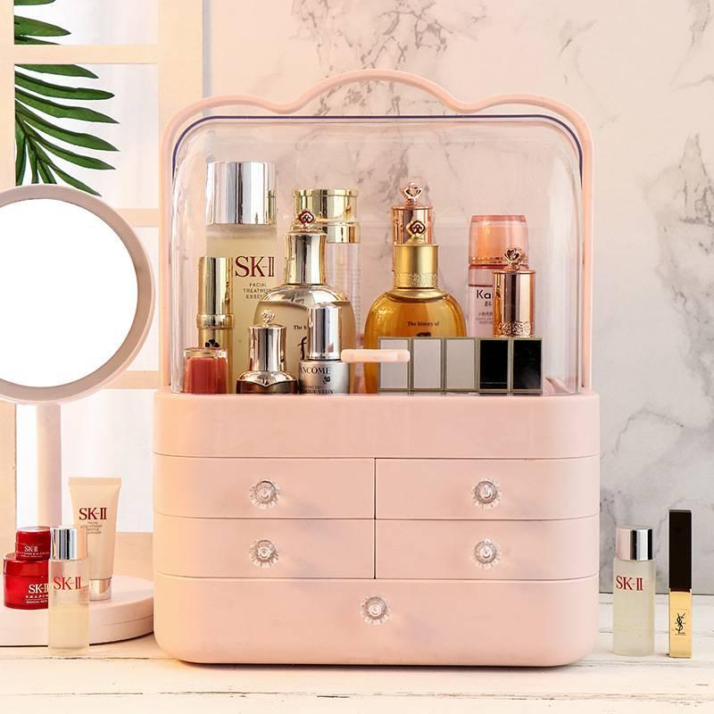 Hộp Đựng Mỹ Phẩm Để Bàn Cỡ Lớn Chống Bụi Tiện Dụng