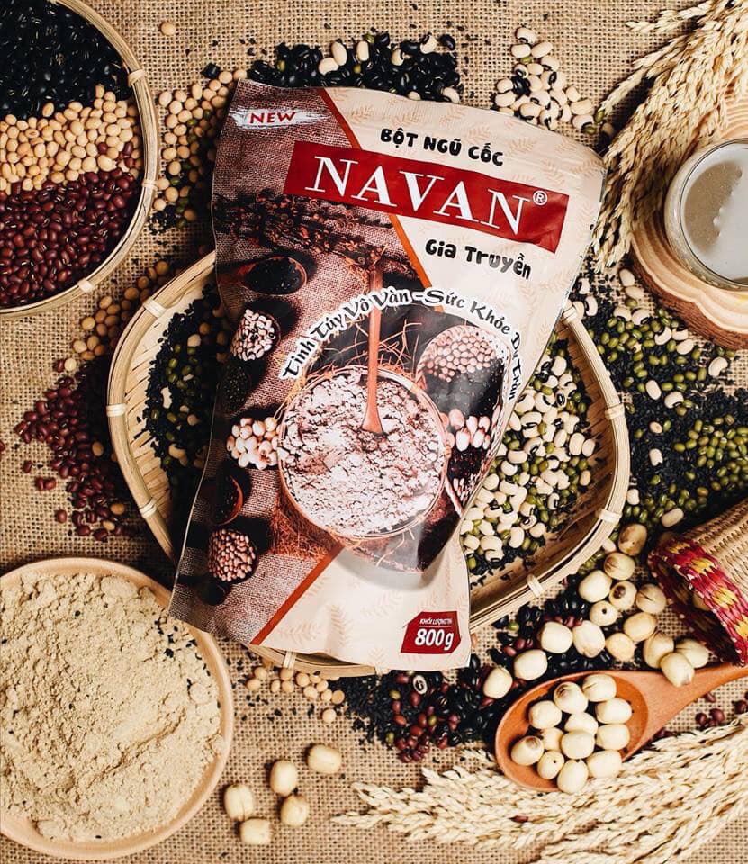 Lốc 5 Túi Ngũ Cốc NAVAN (800G) - Dinh Dưỡng Thiết Yếu Cho Mẹ