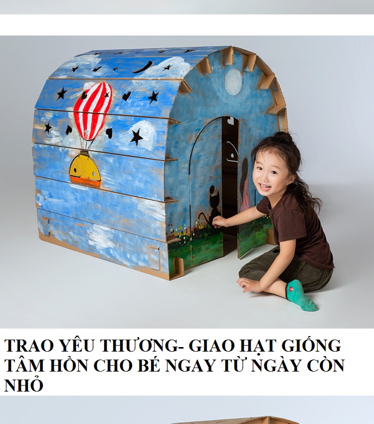 Nhà Lắp Ghép Thông Minh Cho Bé Bằng Bìa Carton Cứng - Made in Viet Nam