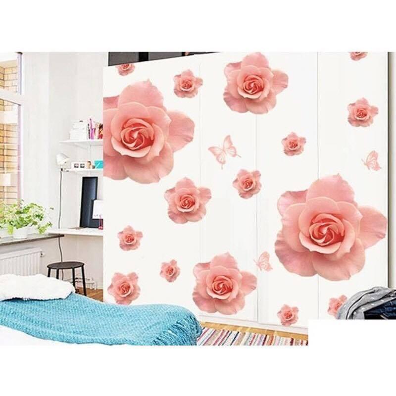 Decal dán tường Bông hồng