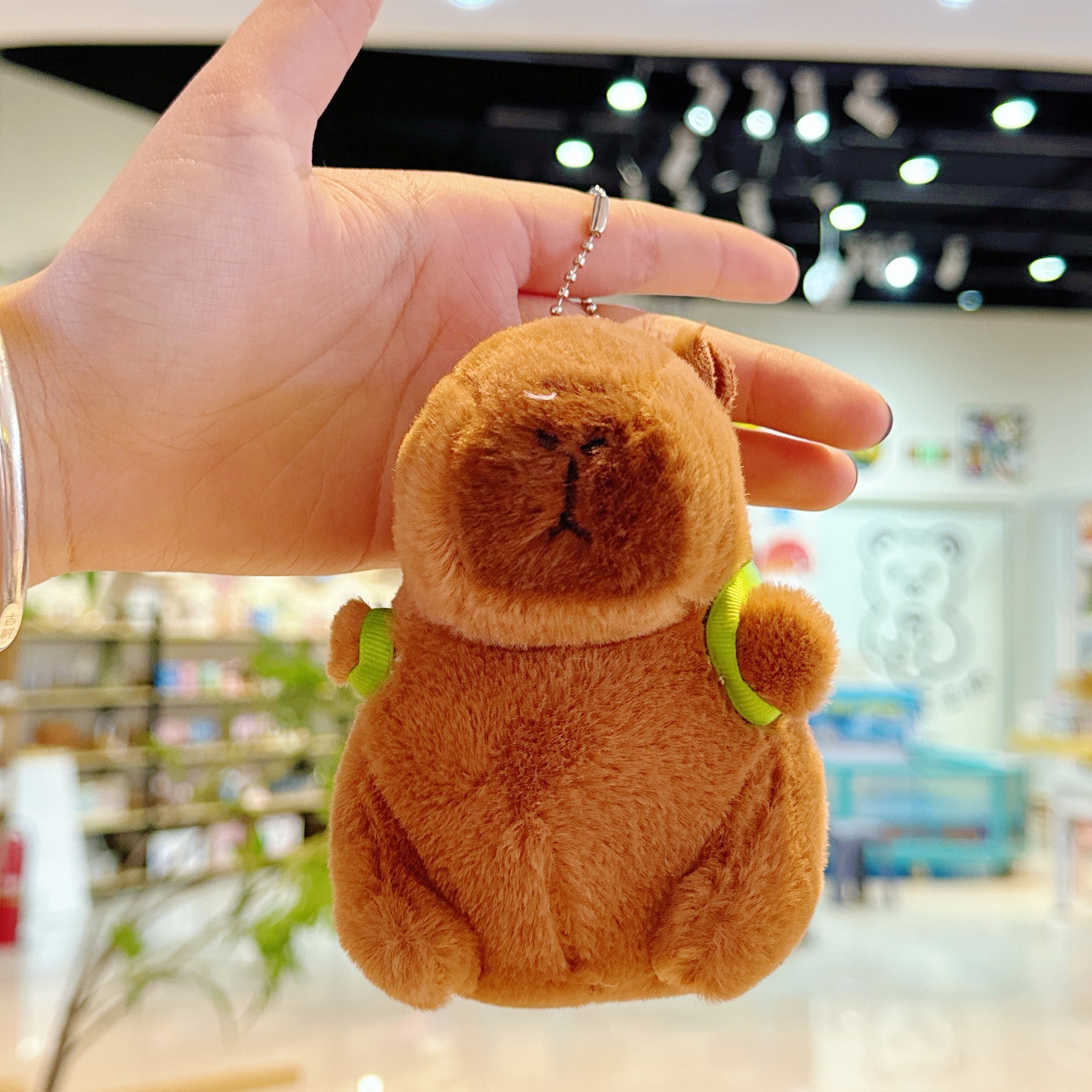 Móc khóa gấu bông Capybara treo balo túi xách cực xinh
