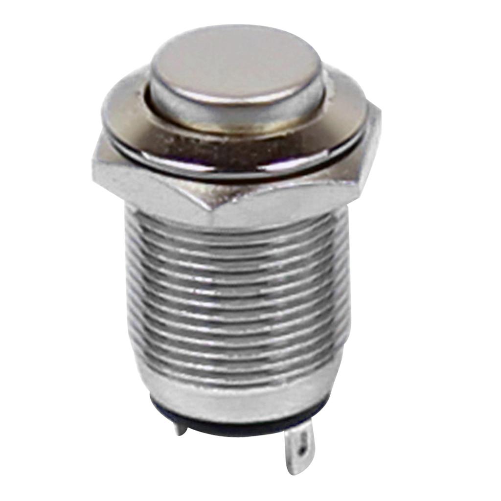 Mounting Hole 12mm 36V Waterproof Metal Indicator Reset Signal Light Blue LED Signal Lamp High-lighted ~Flat Head Welding Foot
