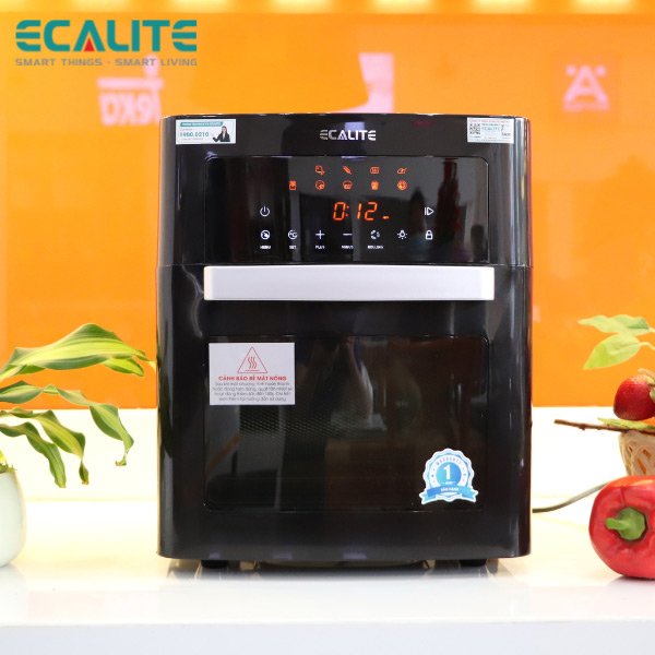 Nồi Chiên Không Dầu Ecalite EL-AF15 - Dung Tích Lớn 15 Lít - Công Nghệ Rapid Air Giảm Dầu Mỡ - Công Suất 1700W - Hàng Chính Hãng