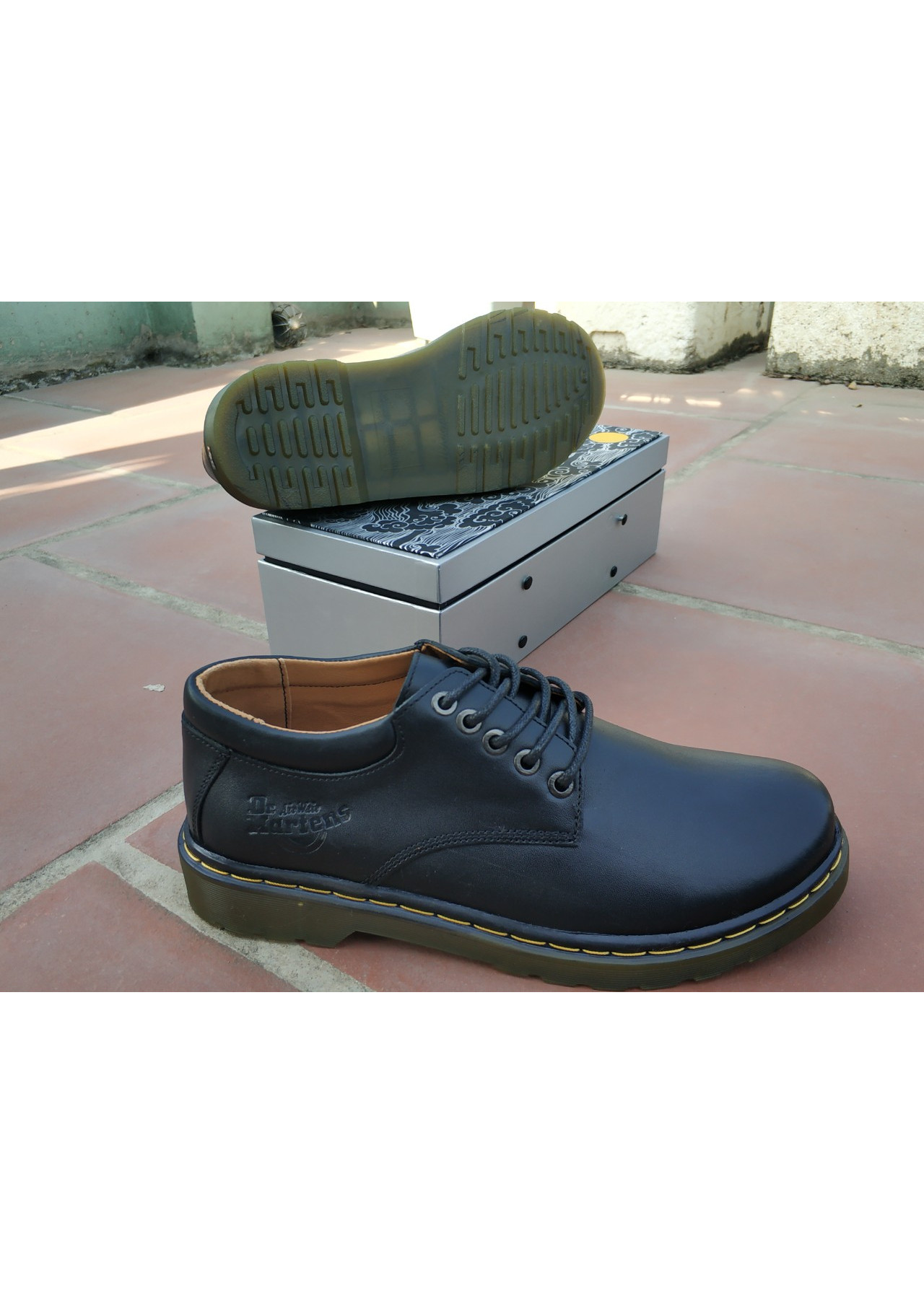 Giày boots nam da bò phong cách cao bồi
