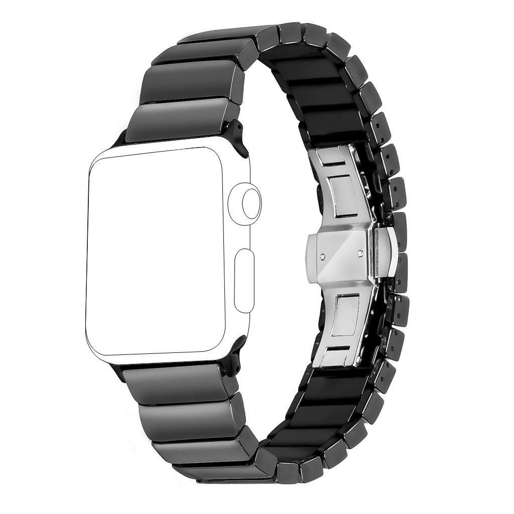Ceramic Watch Wristband Strap Belt For Apple iWatch Series 1 2 3 38mm Black