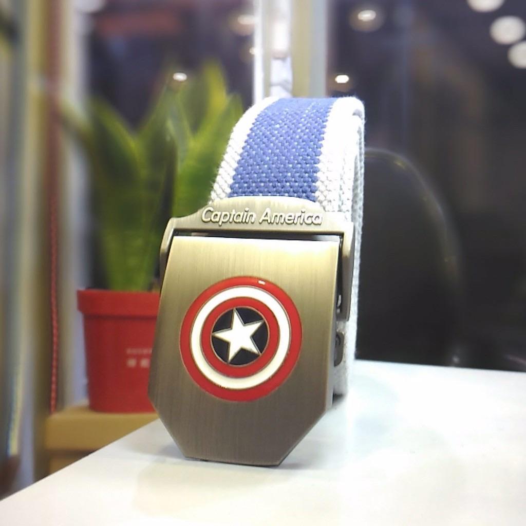 Thắt lưng vải dù mặt khoá Captain America - nhóm màu phối