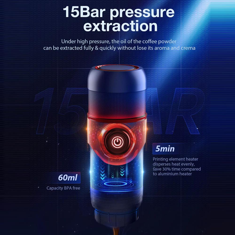 Coffee Machine Three In One Small Car Espresso Machine Portable Home Outdoor Espresso Capsule Coffee Cup
