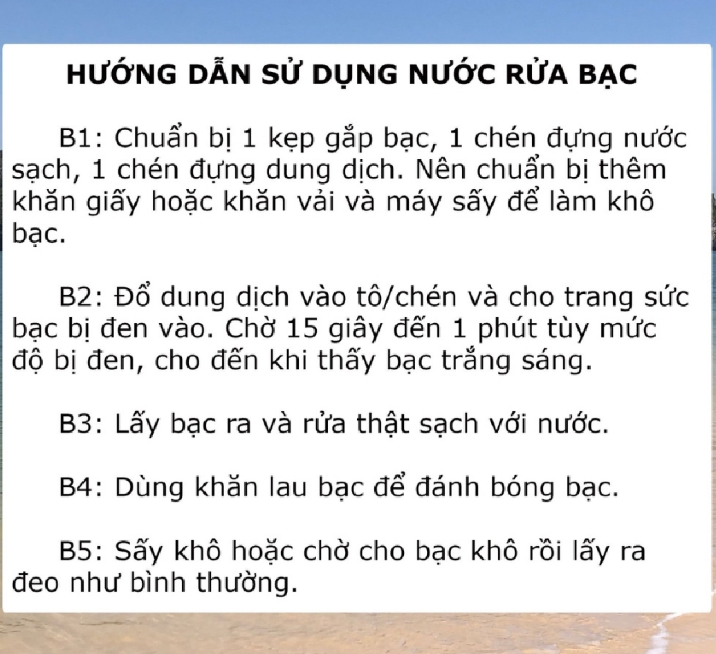 Nước rửa vàng bạc, dung dịch làm vàng bạc sáng bóng như mới