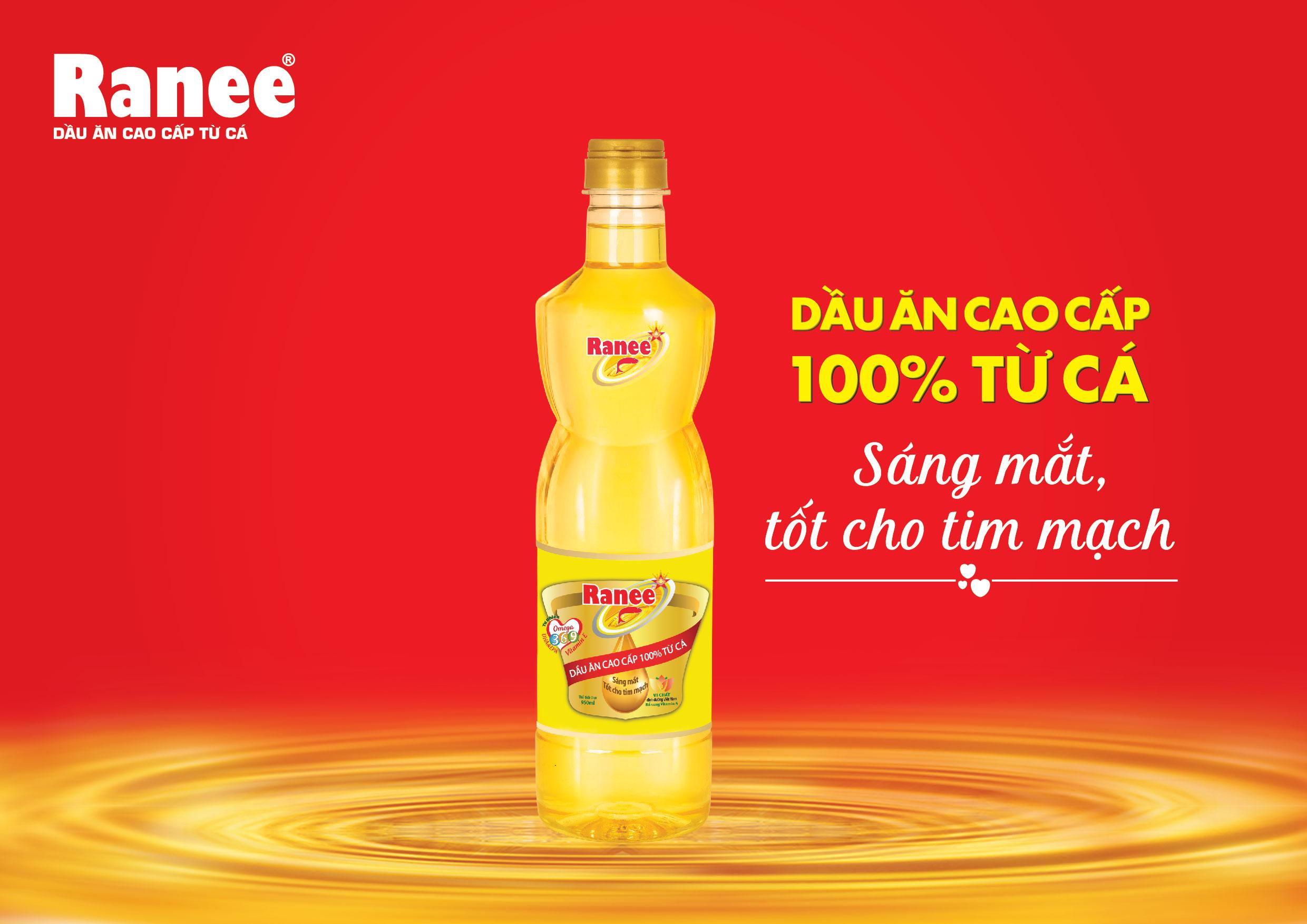 Combo 2 chai dầu ăn cao cấp Ranee (loại 950ml) + tặng kèm bộ ba siêu đầu bếp (3 món)