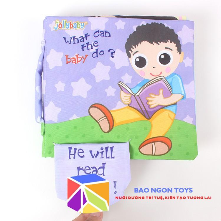 SÁCH VẢI TƯƠNG TÁC - WHAT CAN THE BABY DO?- MỘT NGÀY BẬN RỘN CỦA BÉ