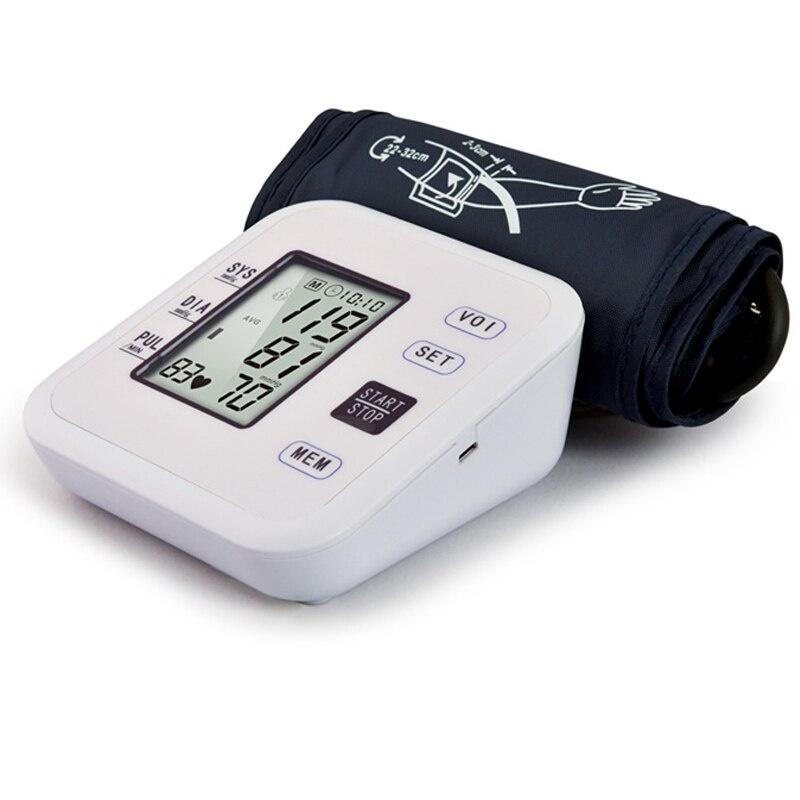 Adult Automatic Digital Upper Arm Blood pressure Monitor Electronic Sphygmomanometer Pulsometer Heart Beat Rate pluse meter
