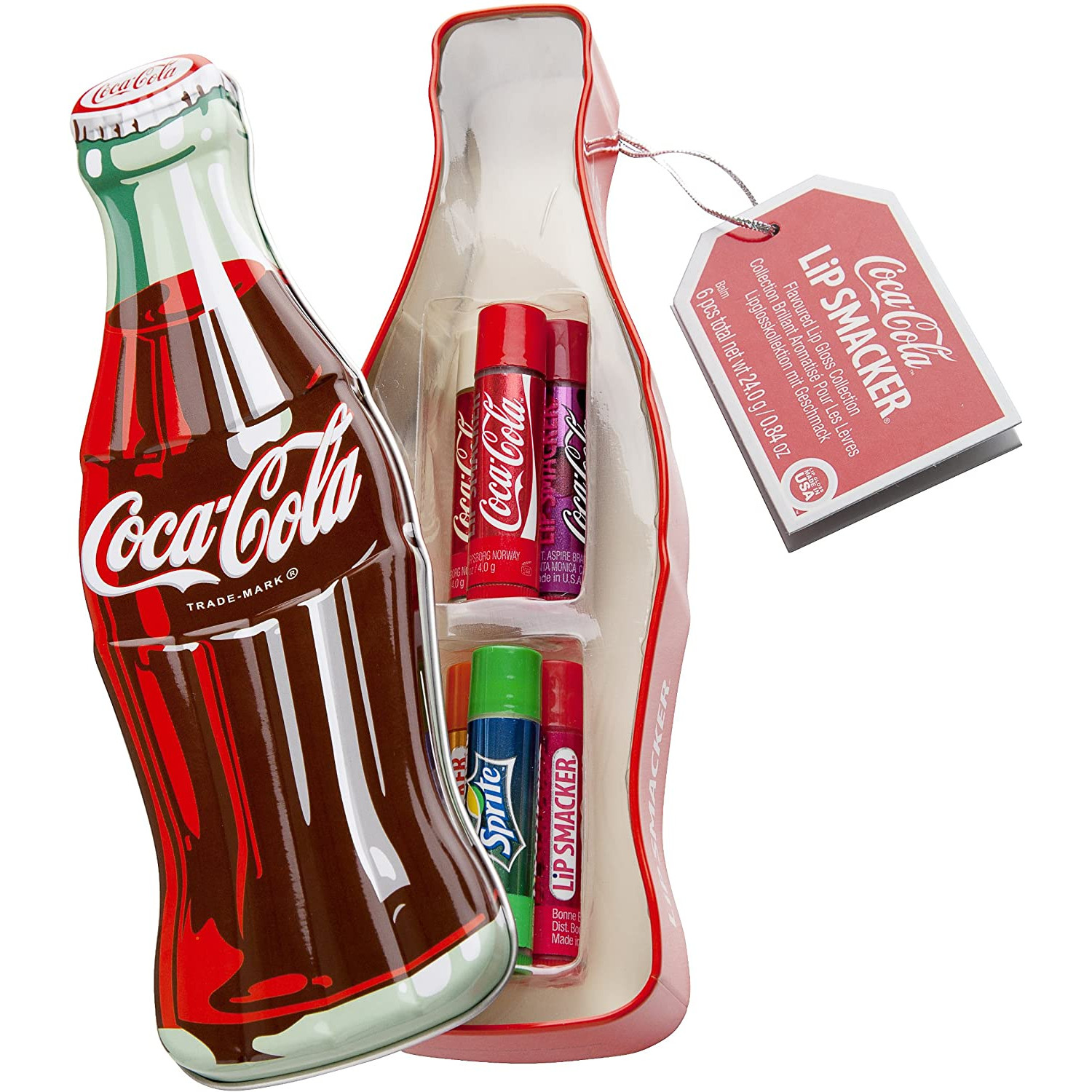 Lip Smacker - Set 6 Cây Son Coca Coca Vỉ Nhôm Vị Truyền Thống - LipSmaker Coca Cola Vintage Bottle Tint