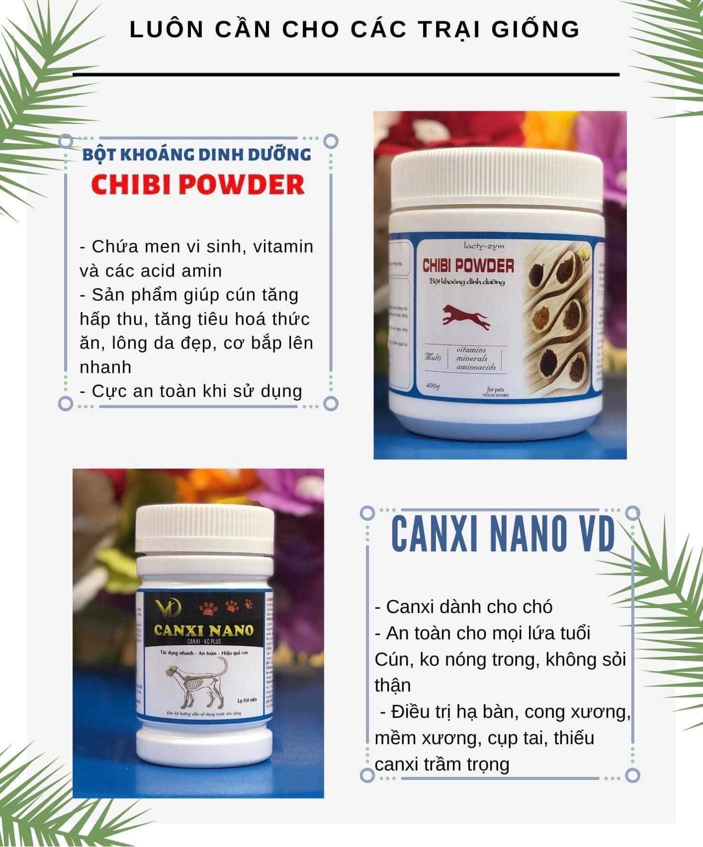 Bột khoáng dinh dưỡng-Chibi Powder kích thích chó ăn ngon, tăng cân