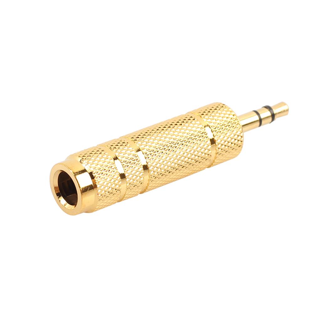4 Pieces 6.35mm 1/4" to 3.5mm 1/8" M/F Jack Stereo Audio Adapter Converter for Headphone MIC