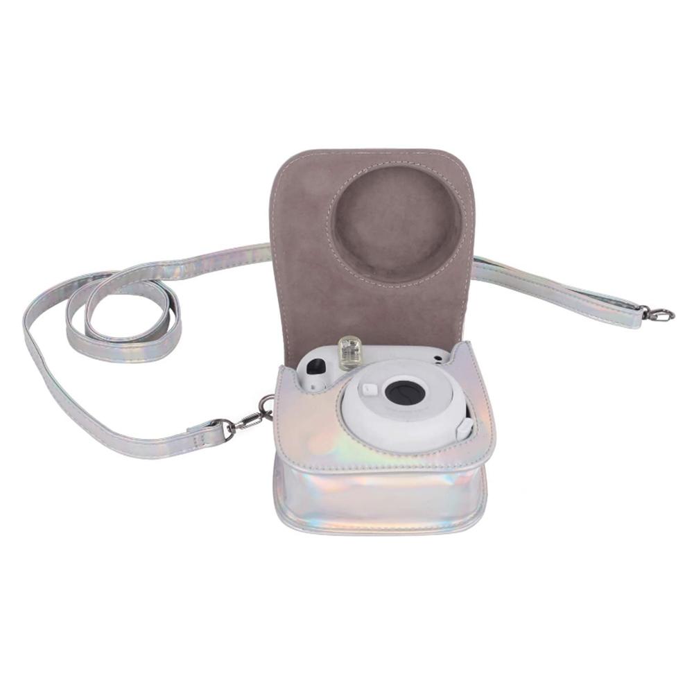 PU Leather Camera Case Protector Túi Túi Túi tương thích Vỏ với dây đeo vai mềm cho Fujifilm Instax Mini 11 9 8 Màu: Set Brown 256Pockets