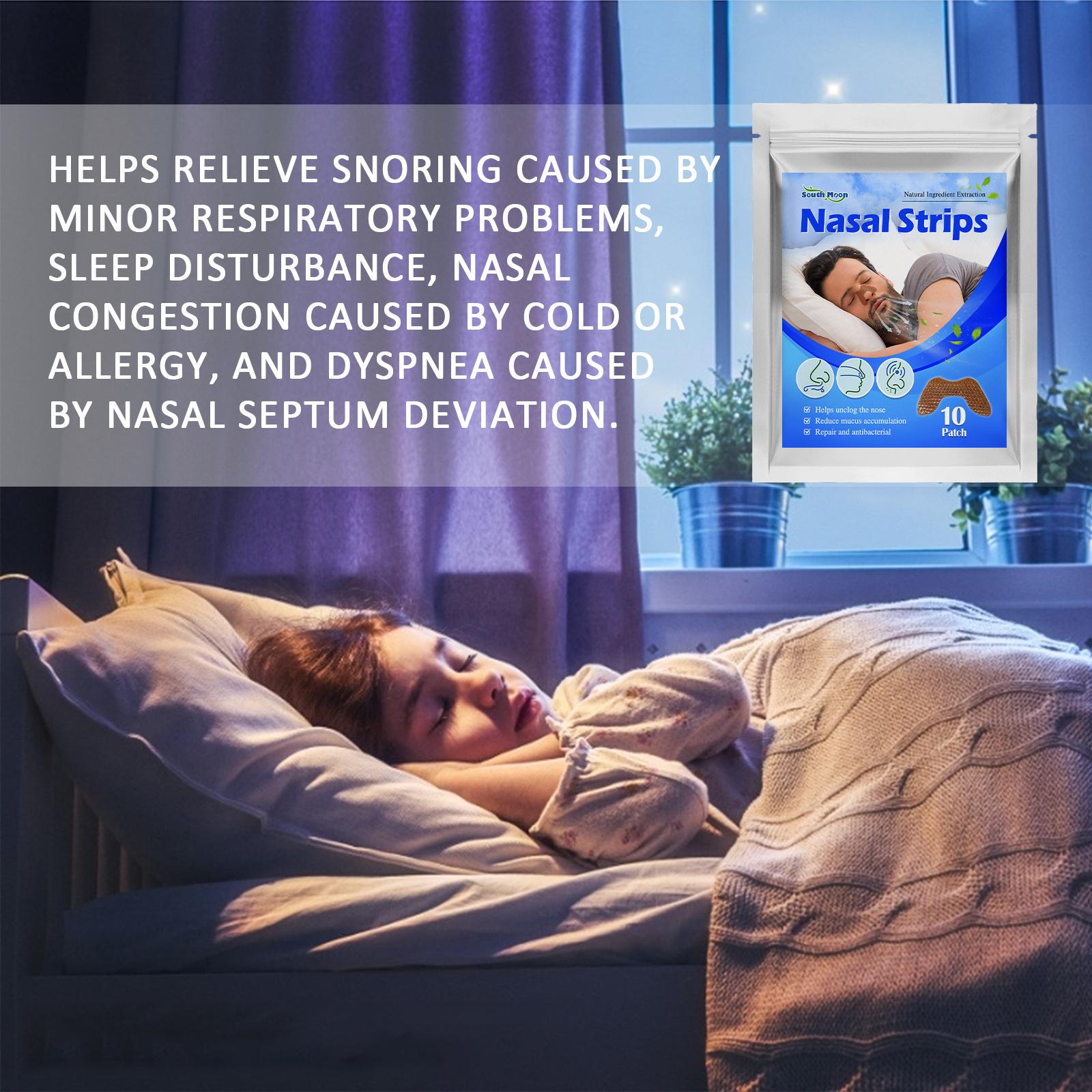 South Moon 10pcs Ventilation Nasal Patch Nose Smooth Expansion of Nasal Cavity Anti-Snoring Patch