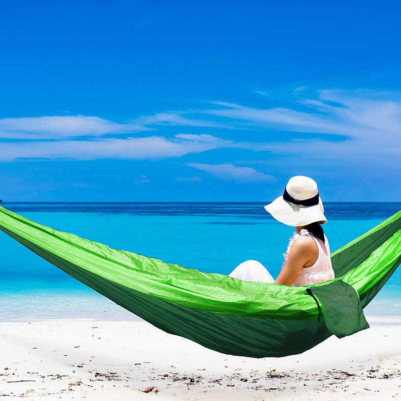 1-2 Người Di Động Cắm Trại Ngoài Trời Võng Với Thảm Cắm Trại Cao Cấp Vải Dù Treo Giường Săn Bắn Ngủ Xoay