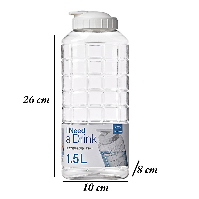 Bình nhựa L.o.c.k&amp;L.o.c.k 1.5L Chuyên dụng đựng nước trong tủ lạnh