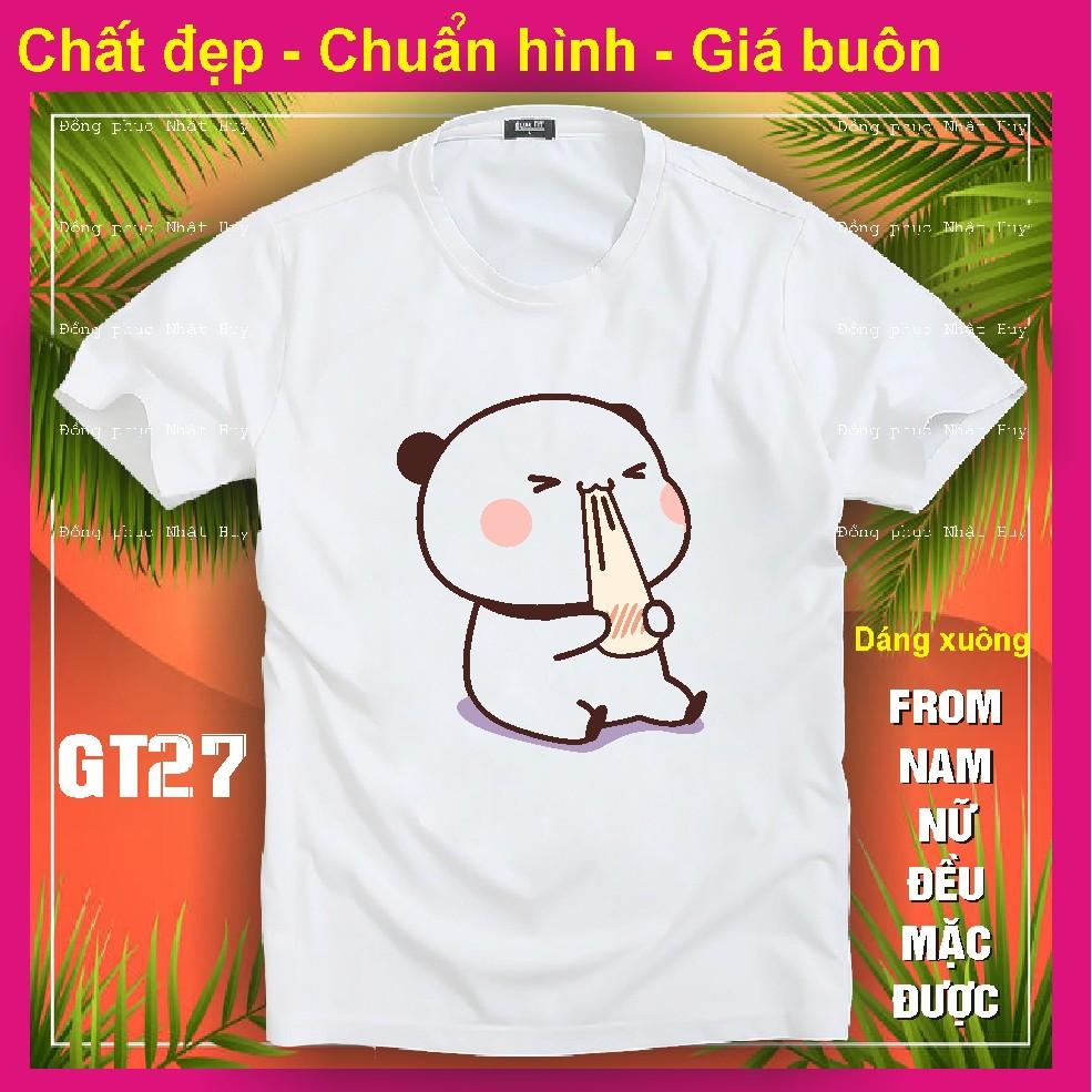 Áo thun gấu trúc đẹp GT24, chất đẹp, bao đổi trả,phông, panda dễ thương kute,icoi gấu trúc chipi