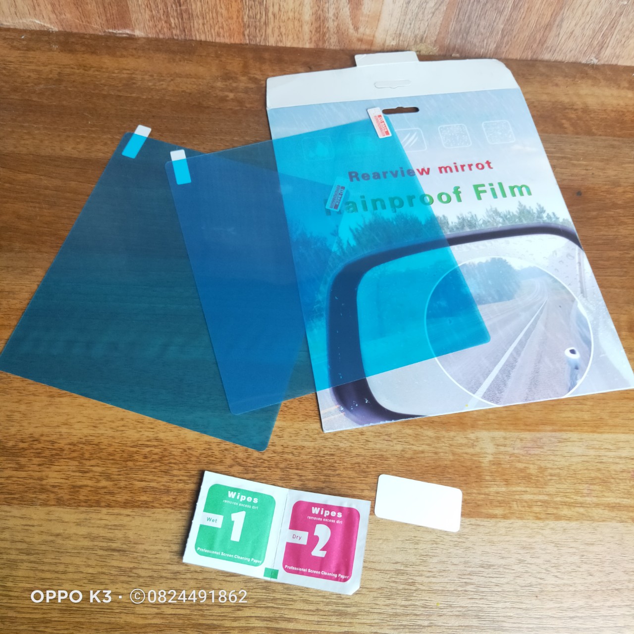 Bộ 2 Miếng Nano Dán Kính Cửa trước Xe Ô Tô Chống bám Nước và Xước Hình Chữ Nhật 200x175cm