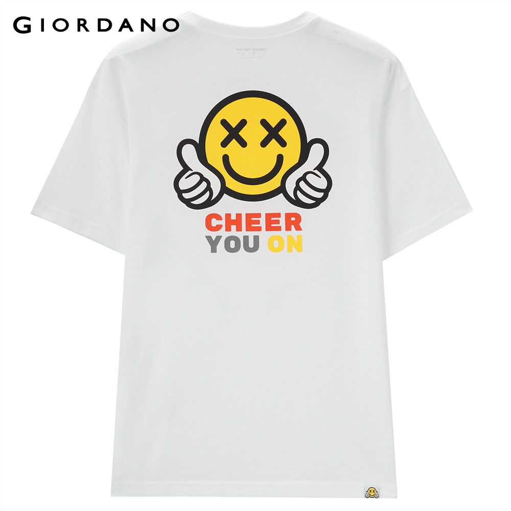 Áo Thun Ngắn Tay Nam In Hình &quot;Cheer You On&quot; Giordano Printed Tee 01090243