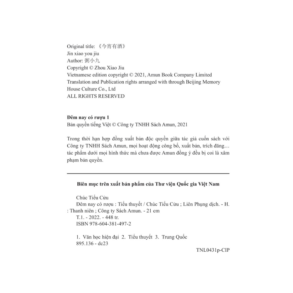 Sách Đêm nay có rượu 1