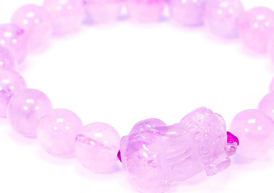 Vòng tay đá thach anh tím ngọc mix tỳ hưu mệnh hỏa, thổ - Ngọc Quý Gemstones