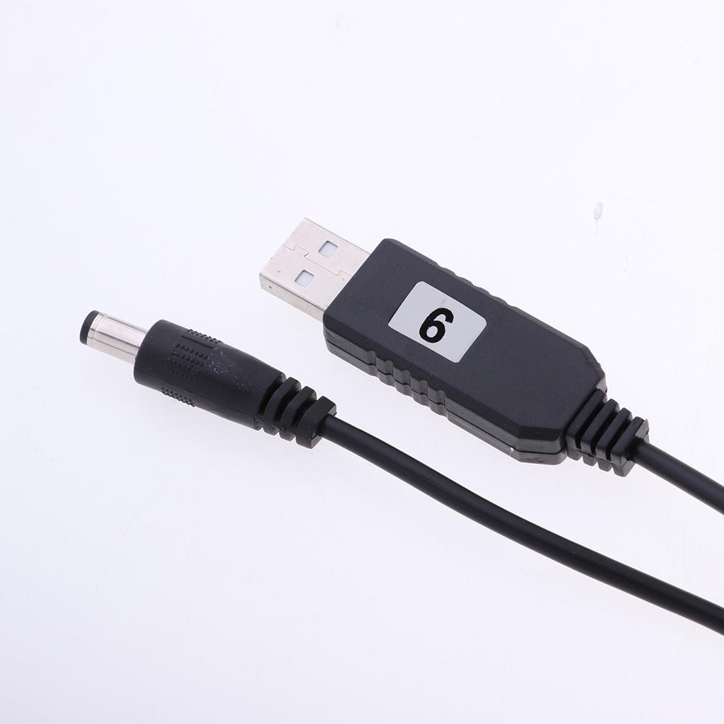 DC 5V to DC 9V 12V USB Voltage Boost Converter Cable with DC Connector