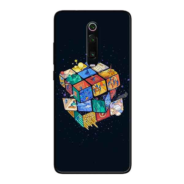 Ốp Lưng in cho Xiaomi Redmi K20 Mẫu Rubik Vũ Trụ - Hàng Chính Hãng
