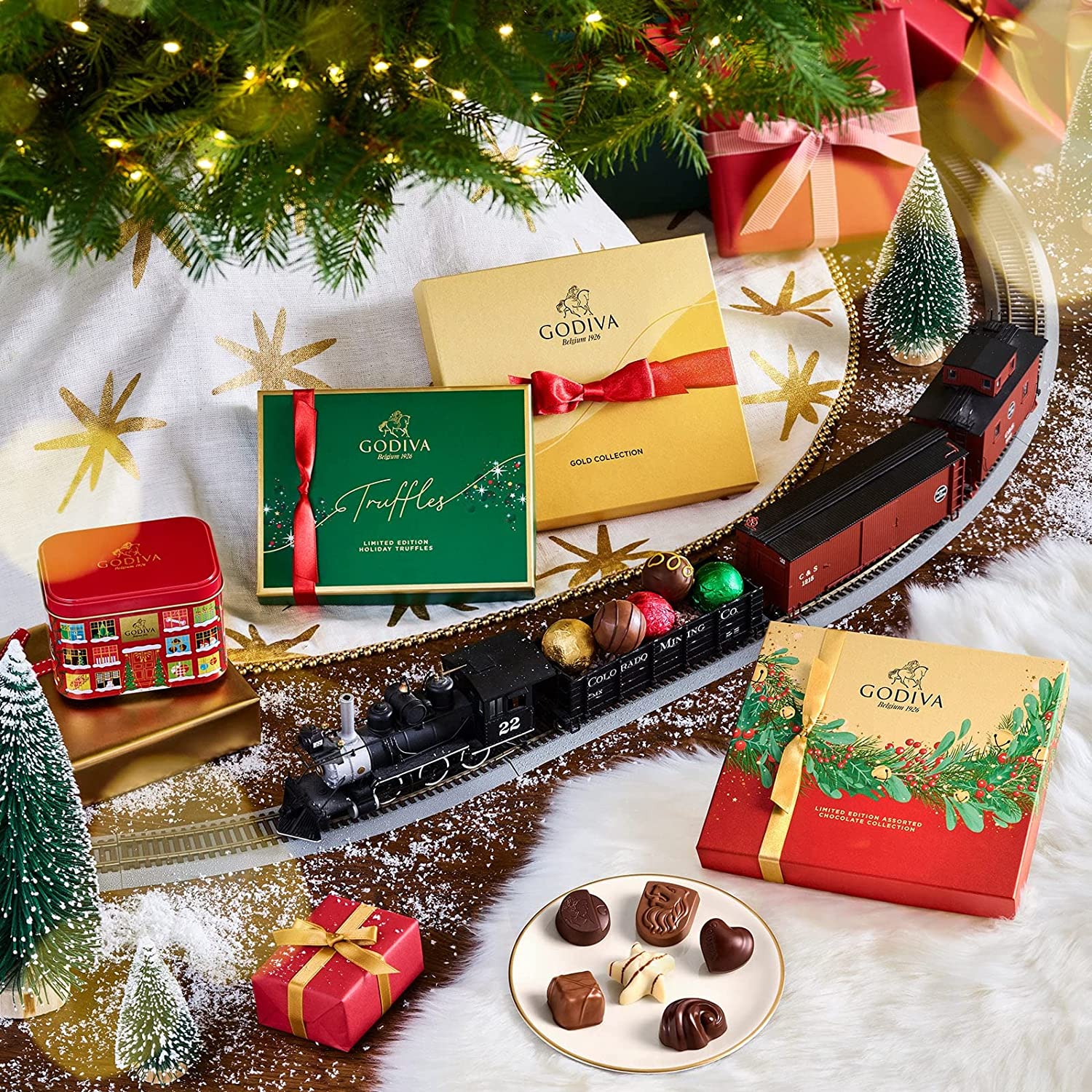 Chocolate GODIVA Limited Edition Assorted Chocolate Holiday  : Hộp quà tặng phiên bản giới hạn 19 cái