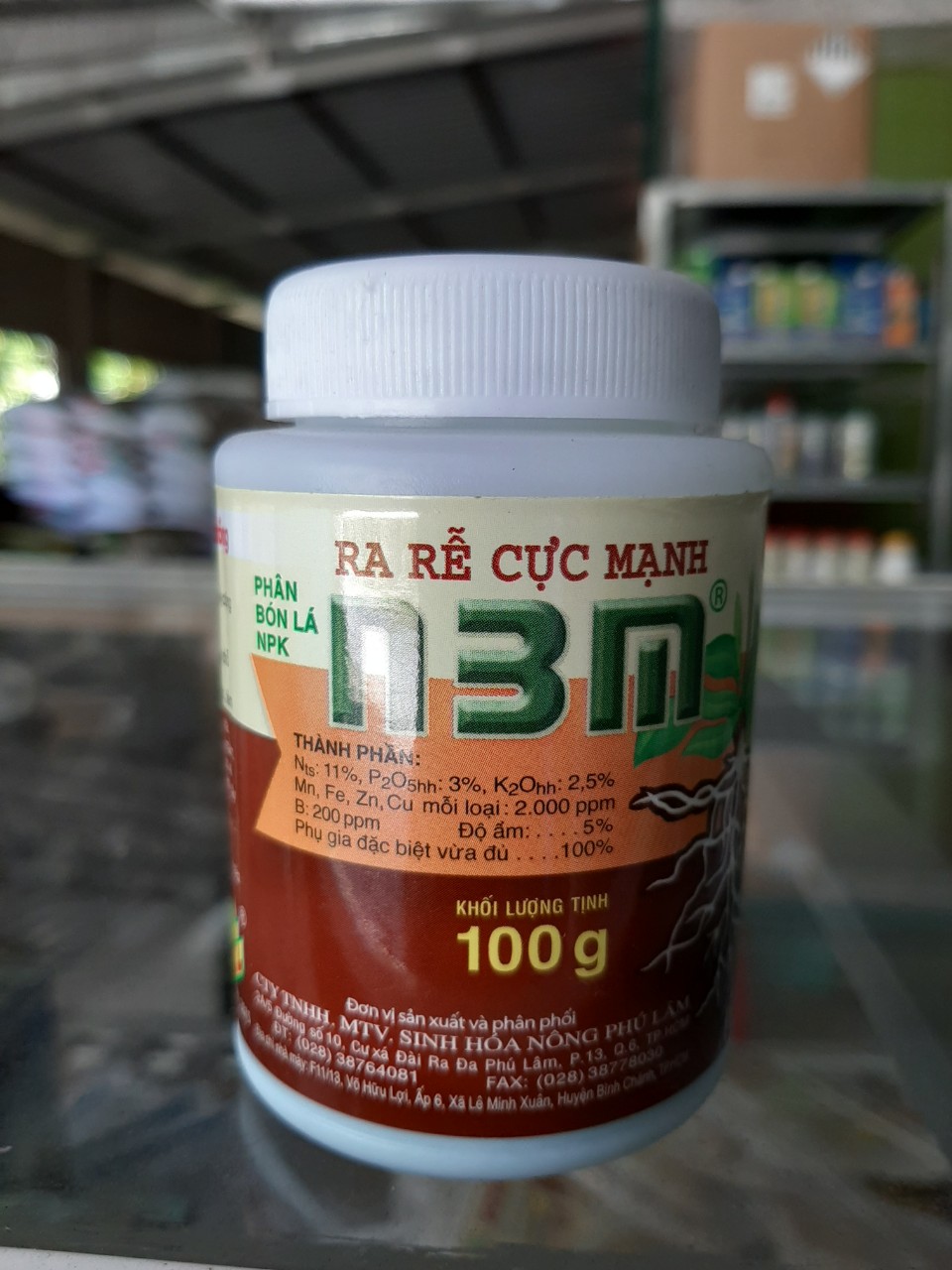 Phân bón kích rễ cực mạnh N3M hủ 100gram sử dụng cho cây kiểng, cây ăn trái, rau màu - hàng công ty Phú Lâm