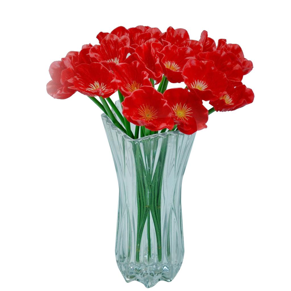 6x Artificial Plant Flower Cherry Blossom Bouquet Home Wedding Decor red