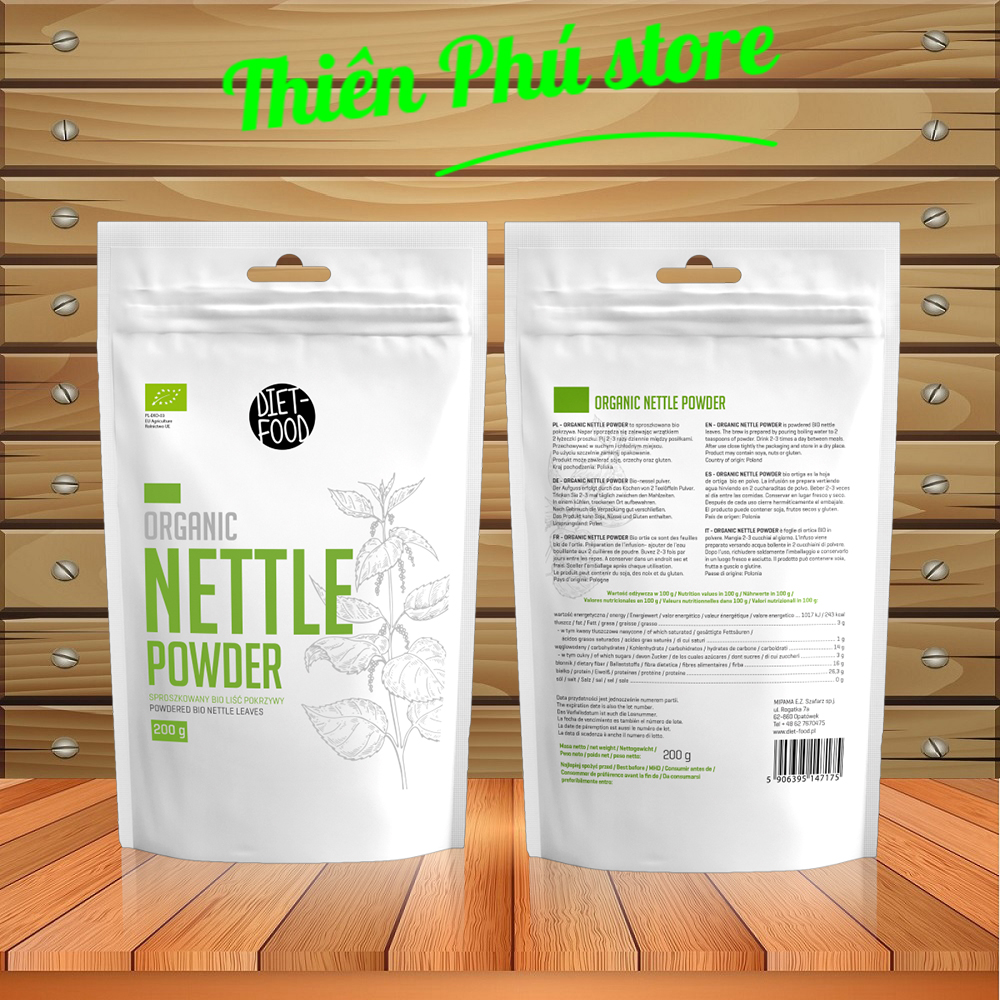 Bột Lá Tầm Ma (Lá Han) Hữu Cơ Diet Food Organic Nettle Powder 200g
